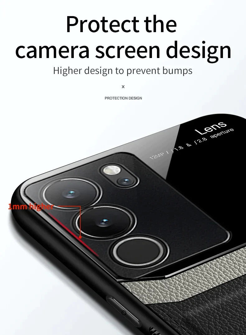 Vivo V29 5G Premium Leather Lens Protective Case
