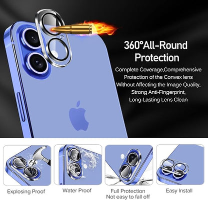 Waterproof HD Camera Lens Protector for iPhone 16 / 16 Plus