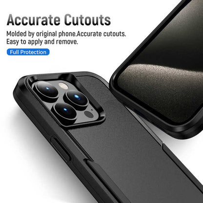 iPhone 15-16 Series Anti-Shock TPU PC Phone Case