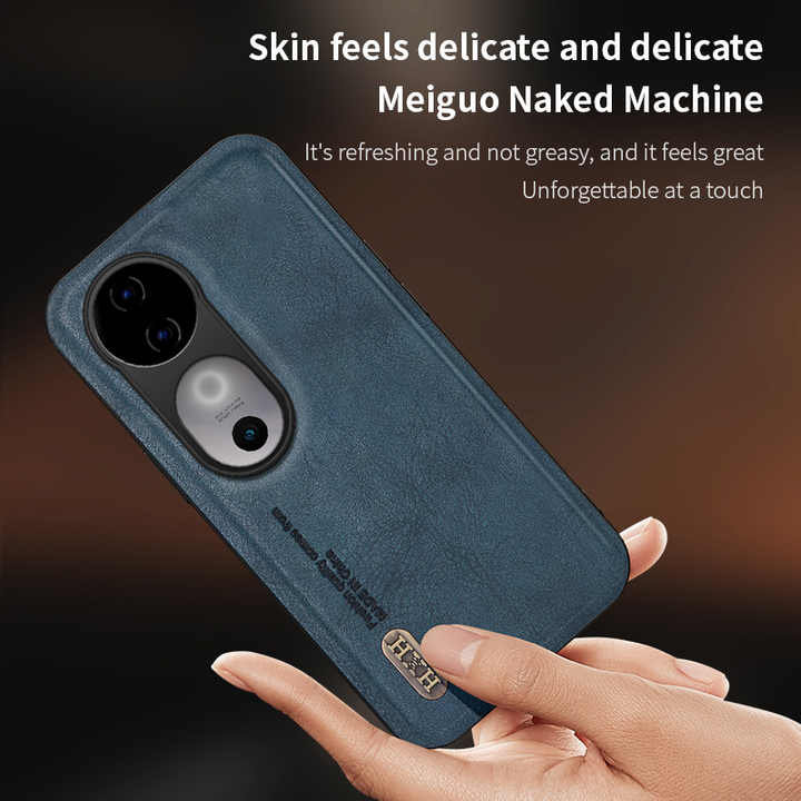 Vivo V40 Pro Skin Feel Shockproof Magnetic Phone PU Leather Case