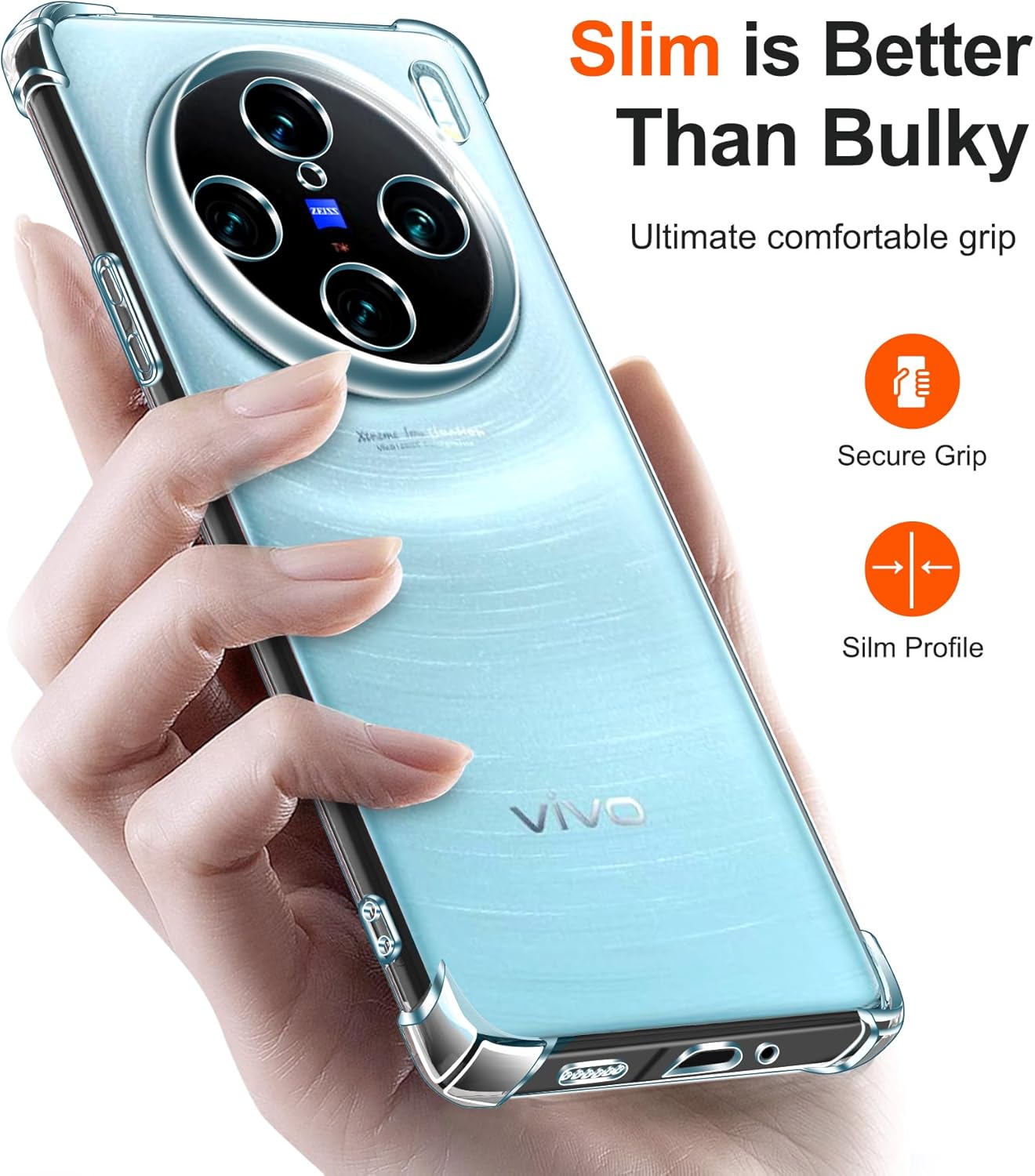 Vivo X100 Crystal Clear Back Transparent Phone Case