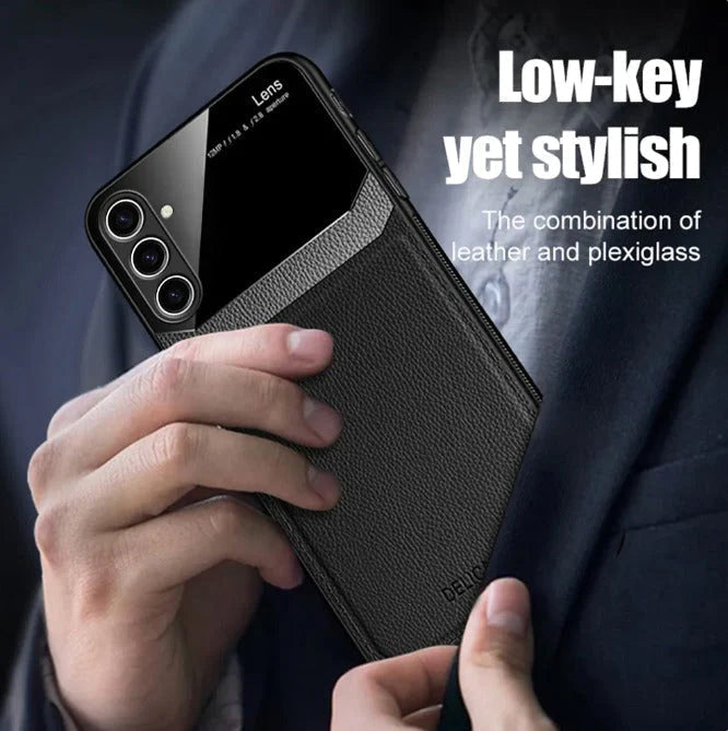 Galaxy S24FE 5G Premium Leather Lens Protective Case