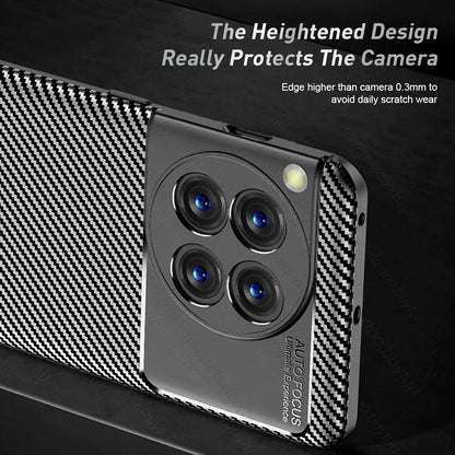 OnePlus 12 Luxury Carbon Fiber Texture Phone Case Thin Shell