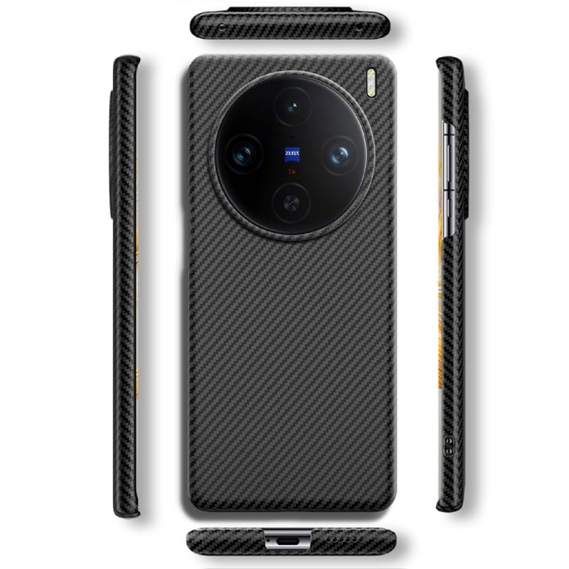 Vivo X100 Pro Luxury Carbon Fiber Texture Phone Case Thin Shell