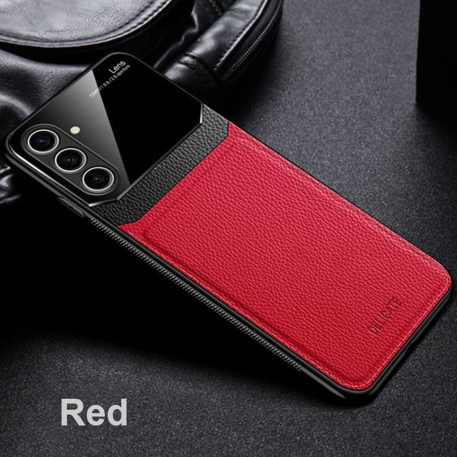 Galaxy S24FE 5G Premium Leather Lens Protective Case