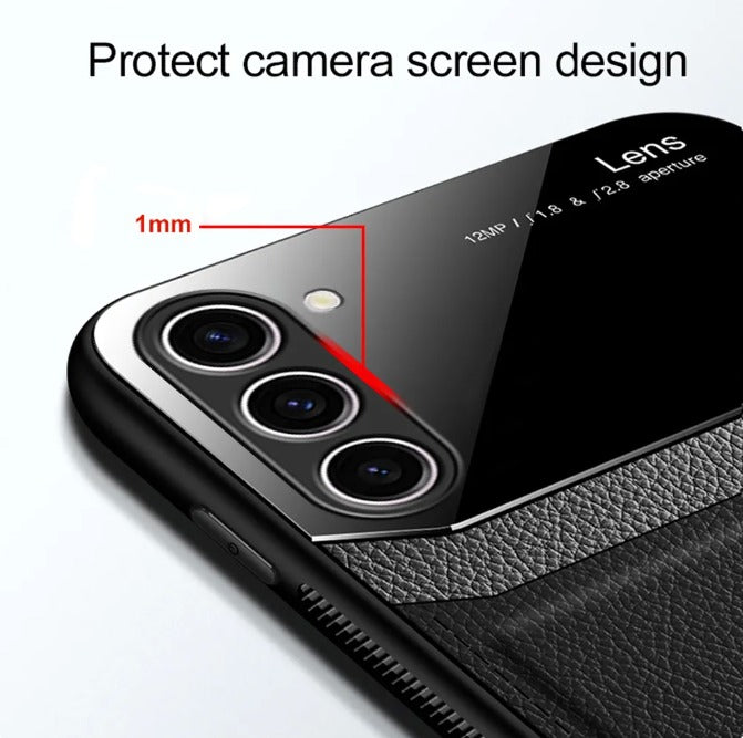 Galaxy A34 5G Premium Leather Lens Protective Case