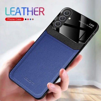 Samsung Galaxy A34 5G Premium Leather Lens Protective Case