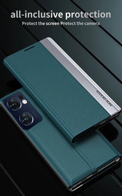 Oppo Reno7 5G Magnetic Flip Leather Case